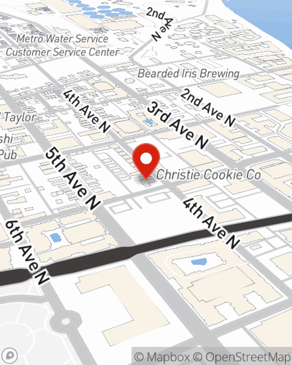 Map showing State Farm Agent's office