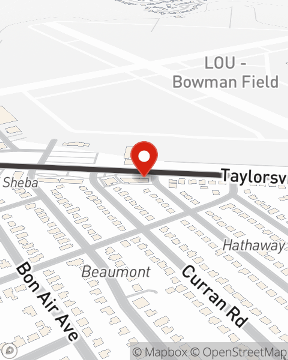 Map showing State Farm Agent Megan Imel's office at 3110 Taylorsville Road Louisville, KY