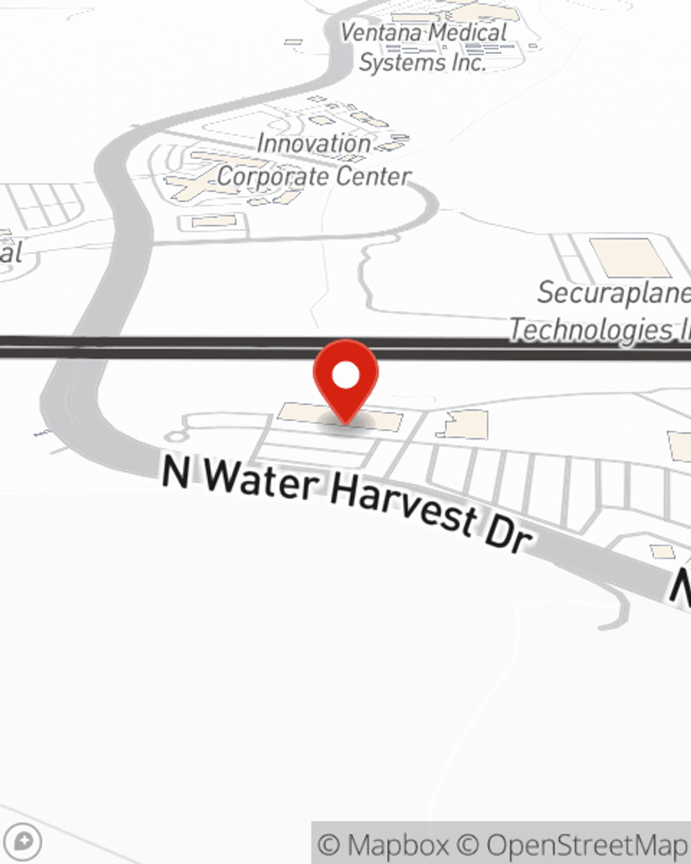 Map showing State Farm Agent Wendy Wise's office at 1880 E Tangerine Road, Ste 130, Oro Valley, AZ