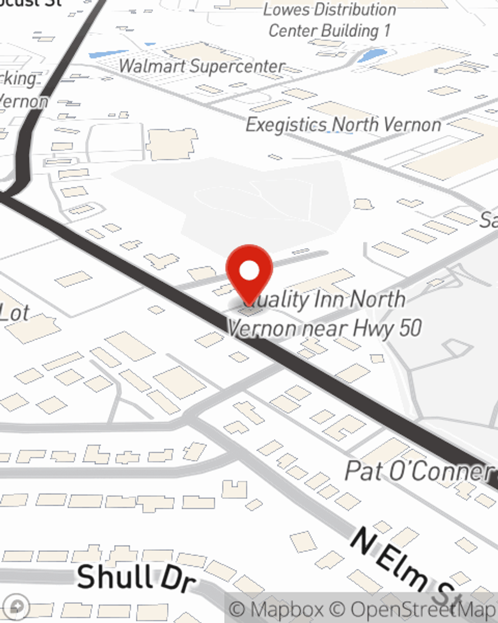 Map showing State Farm Agent Jim Apple's office at 1000 N State St, North Vernon, IN