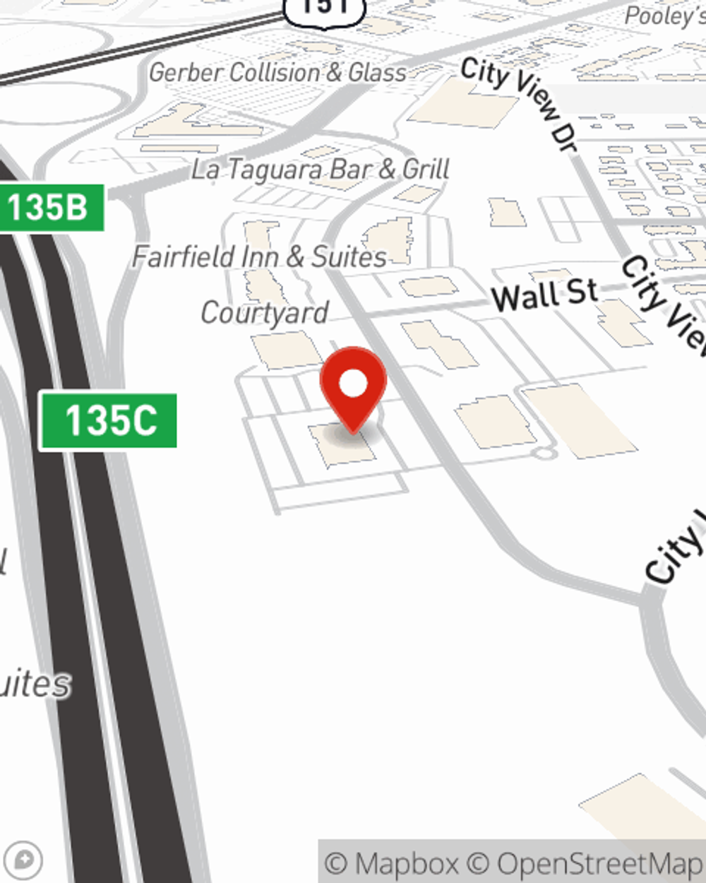 Map showing State Farm Agent Melissa Bizeau's office at 2310 Crossroads Dr Ste 1600 Madison, WI