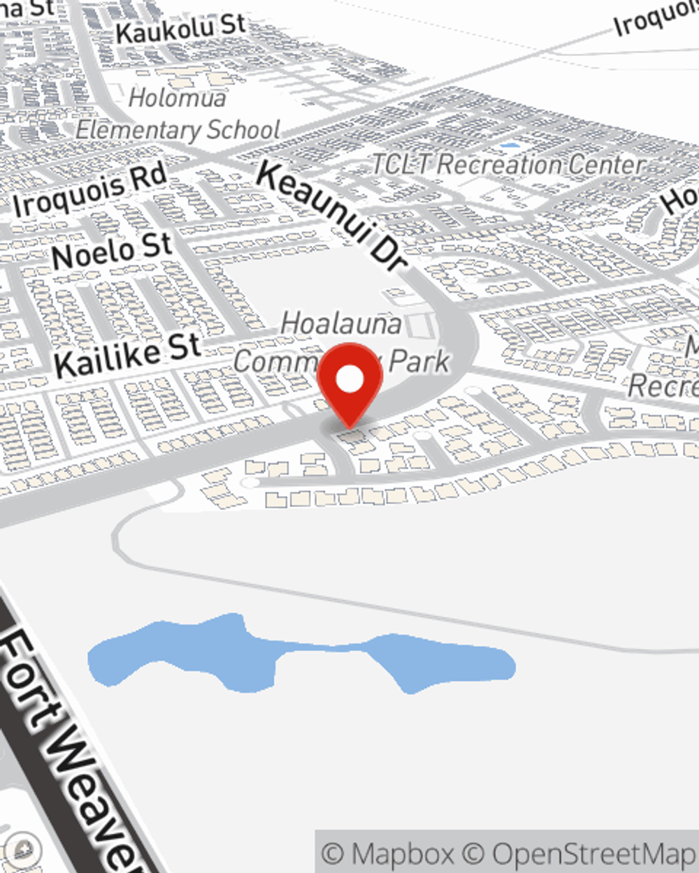 Map showing State Farm Agent Colin Alos's office at 91-1123 Keaunui Drive, Suite 227, Ewa Beach, HI