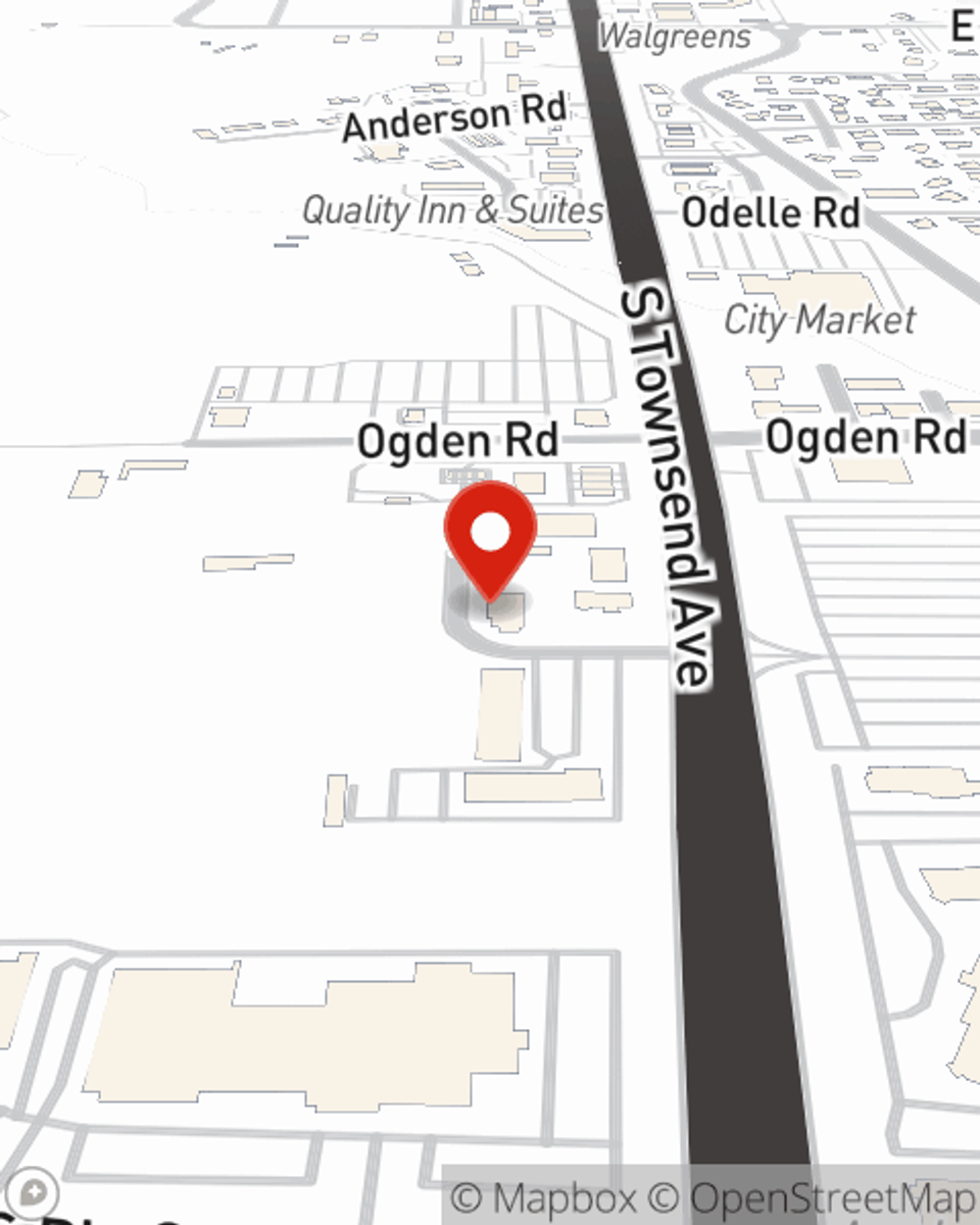 Map showing State Farm Agent Tim Tinaza's office at 1425 Hawk Parkway Suite 5, Montrose, CO