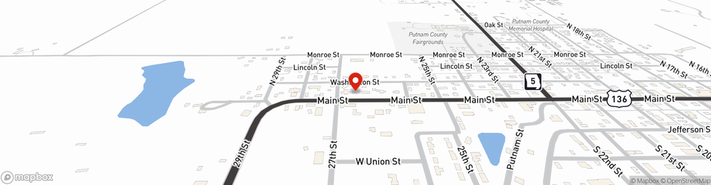 Map showing State Farm Agent Audra Jackson's office at 2644 Main Street, Unionville, MO