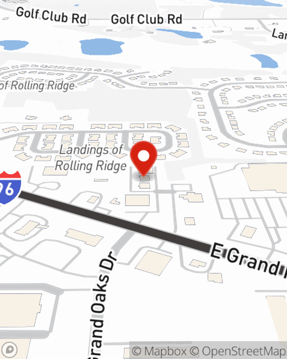 Map showing State Farm Agent Brandon Krugh's office at 3473 E Grand River Ave, Suite A, Howell, MI
