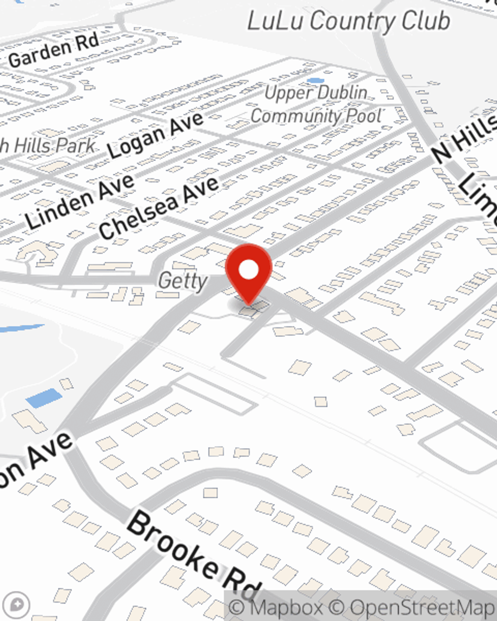 Map showing State Farm Agent Stephanie Raieta's office at 3000 Mount Carmel Ave, Glenside, PA