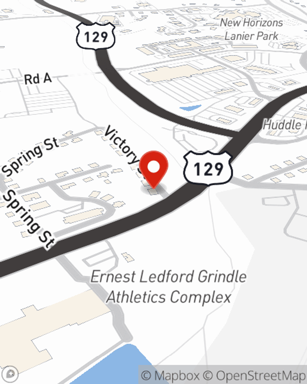 Map showing State Farm Agent Lee Towns's office at 2458 Limestone Parkway Suite E, Gainesville, GA