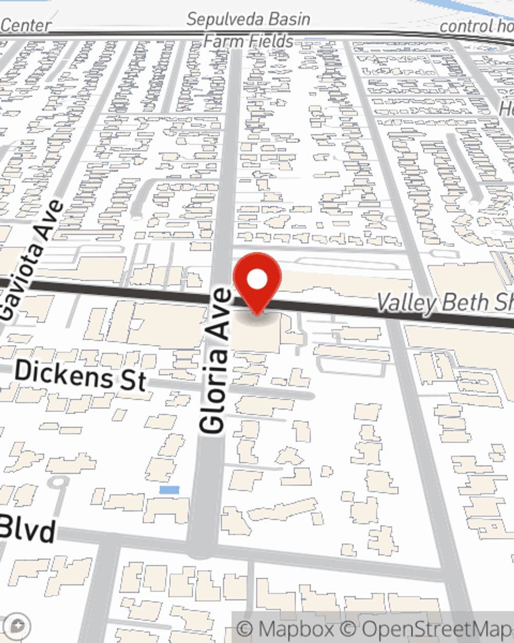 Map showing State Farm Agent Merri Bagumyan's office at 11705 Moorpark St., Studio City, CA