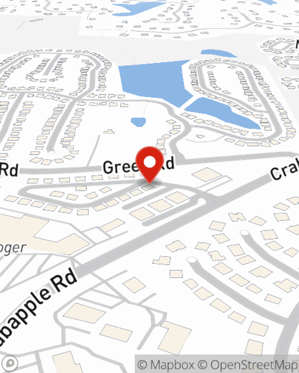 Map showing State Farm Agent Kara Smith's office at 100 Abbey Ct, Alpharetta, GA