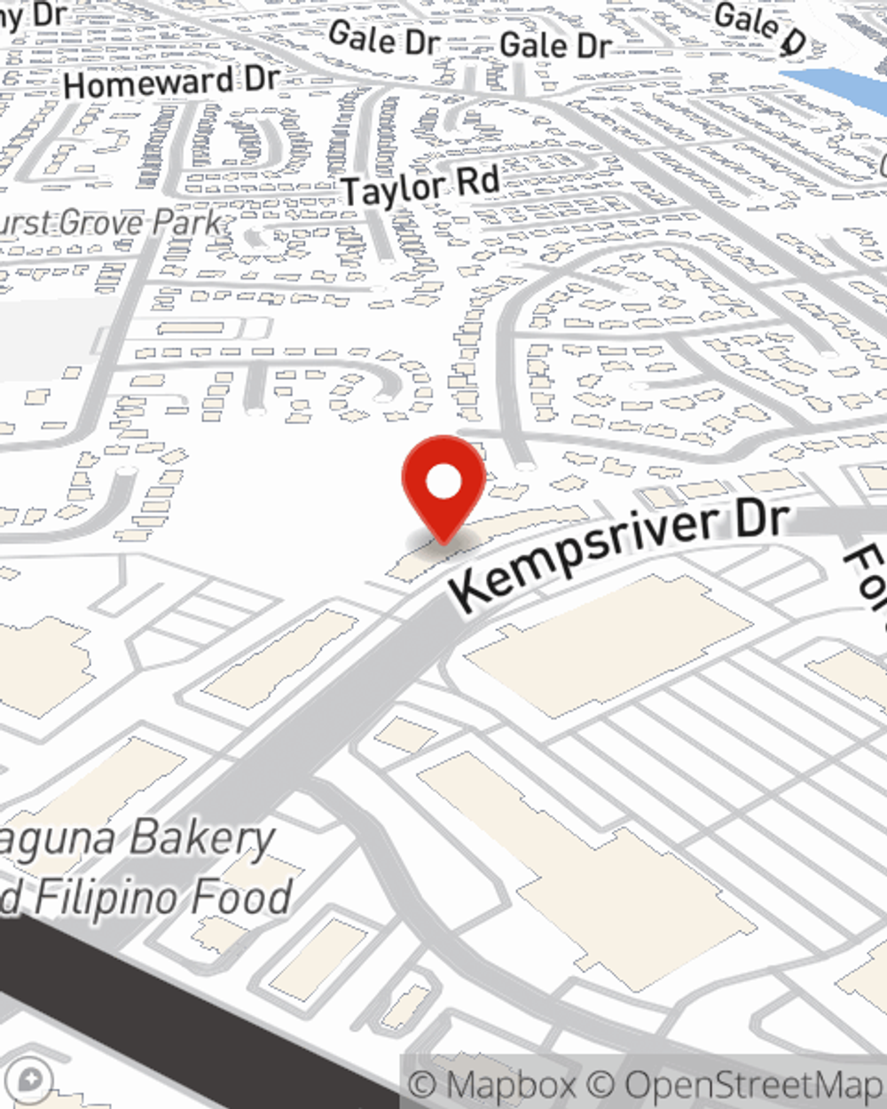 Map showing State Farm Agent Jared Corey's office at 5350 Kempsriver Drive Suite 106 Virginia Beach, VA