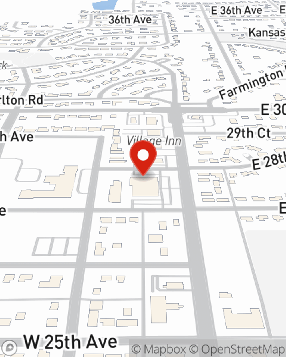Map showing State Farm Agent Amy Long's office at 2721 N Main Street Hutchinson, KS