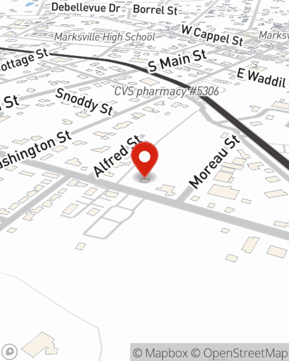 Map showing State Farm Agent's office