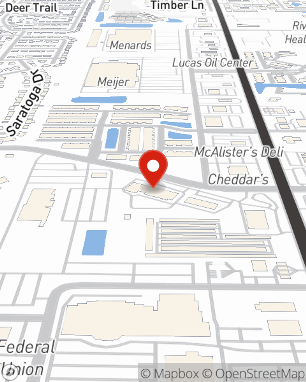 Map showing State Farm Agent Manuel Ramirez's office at 4709 Theater Drive Evansville, IN