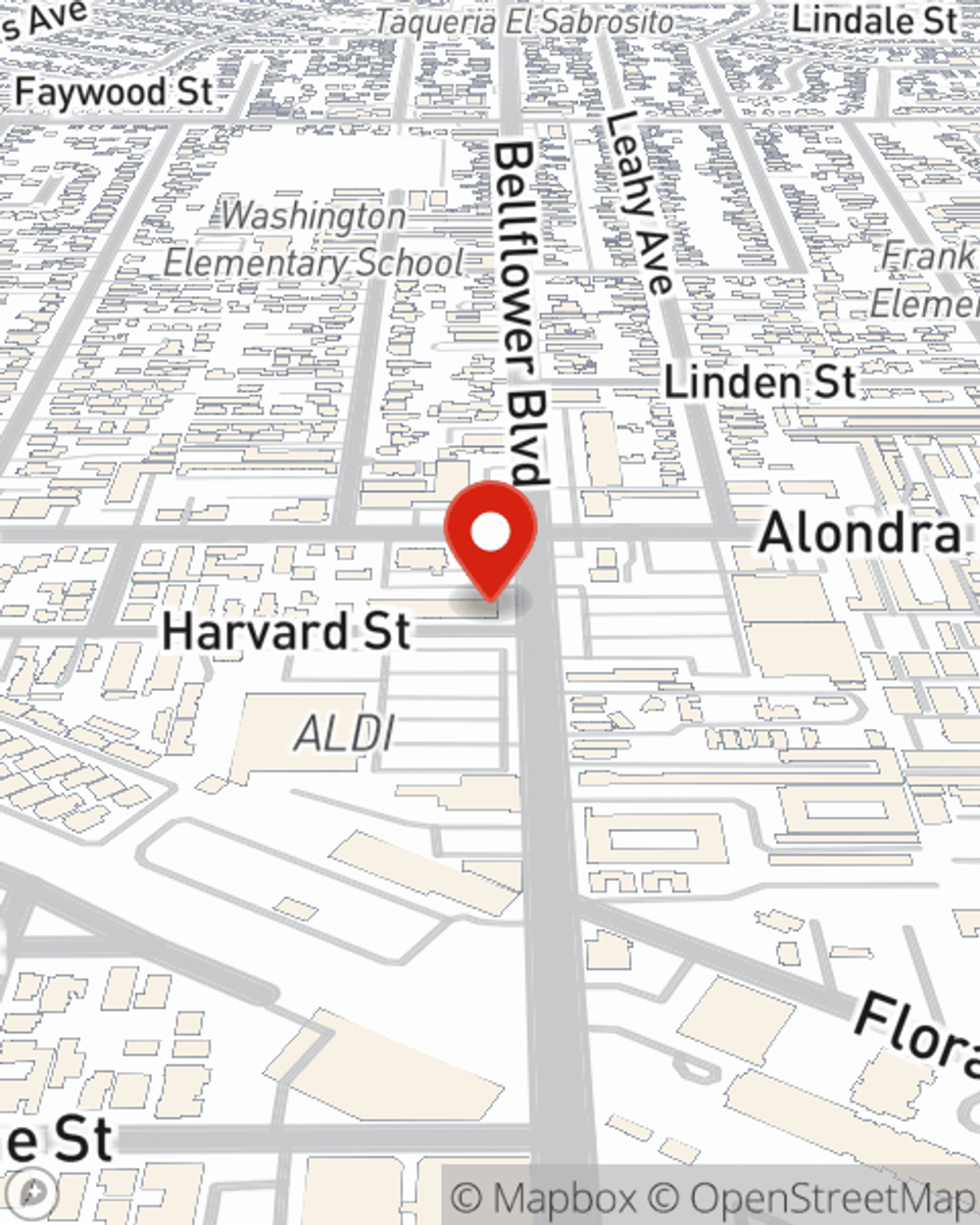 Map showing State Farm Agent Mike Chai's office at 15925 Bellflower Blvd, Bellflower, CA