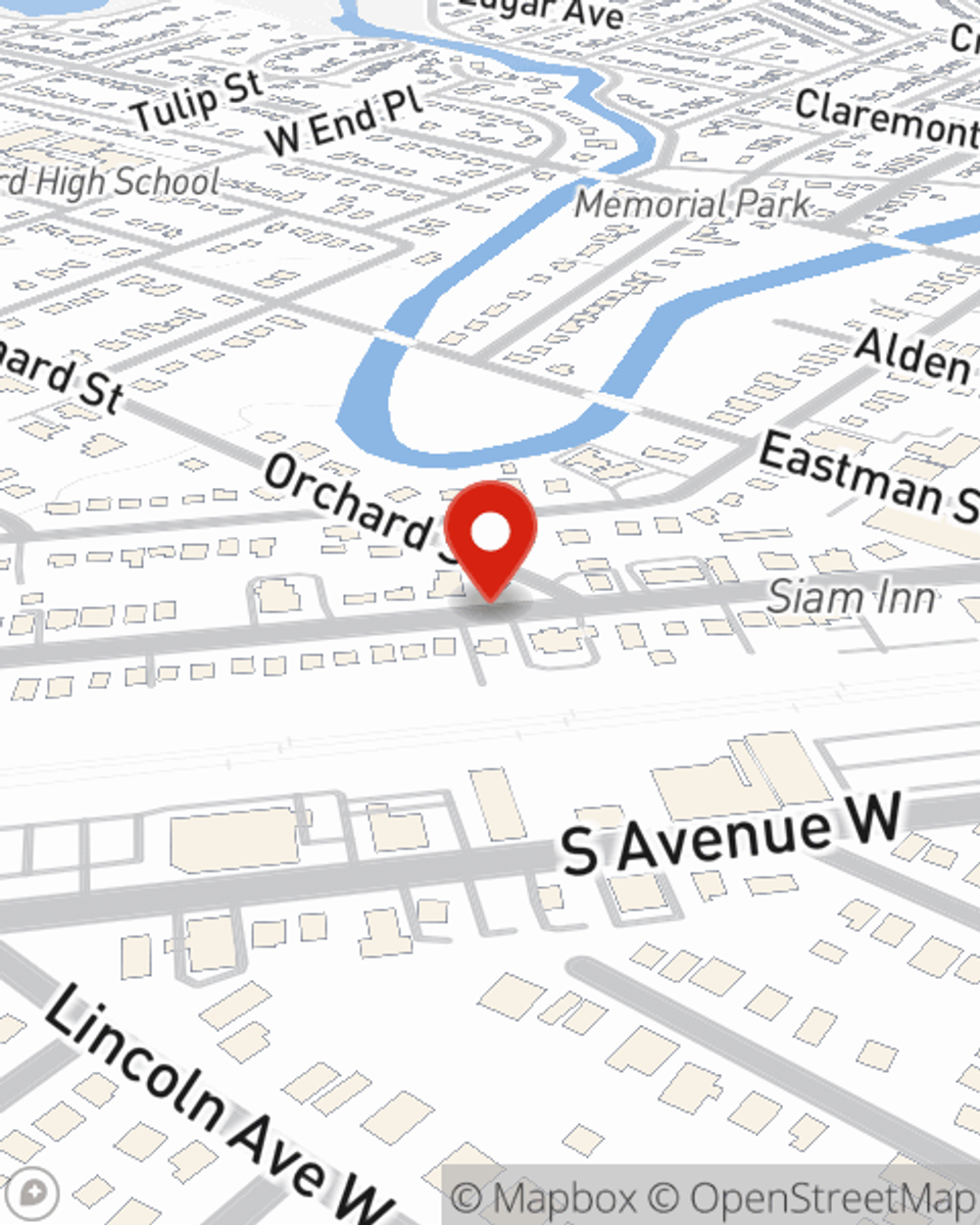 Map showing State Farm Agent Neim Dani's office at 2 North Avenue W Suite 203, Cranford, NJ