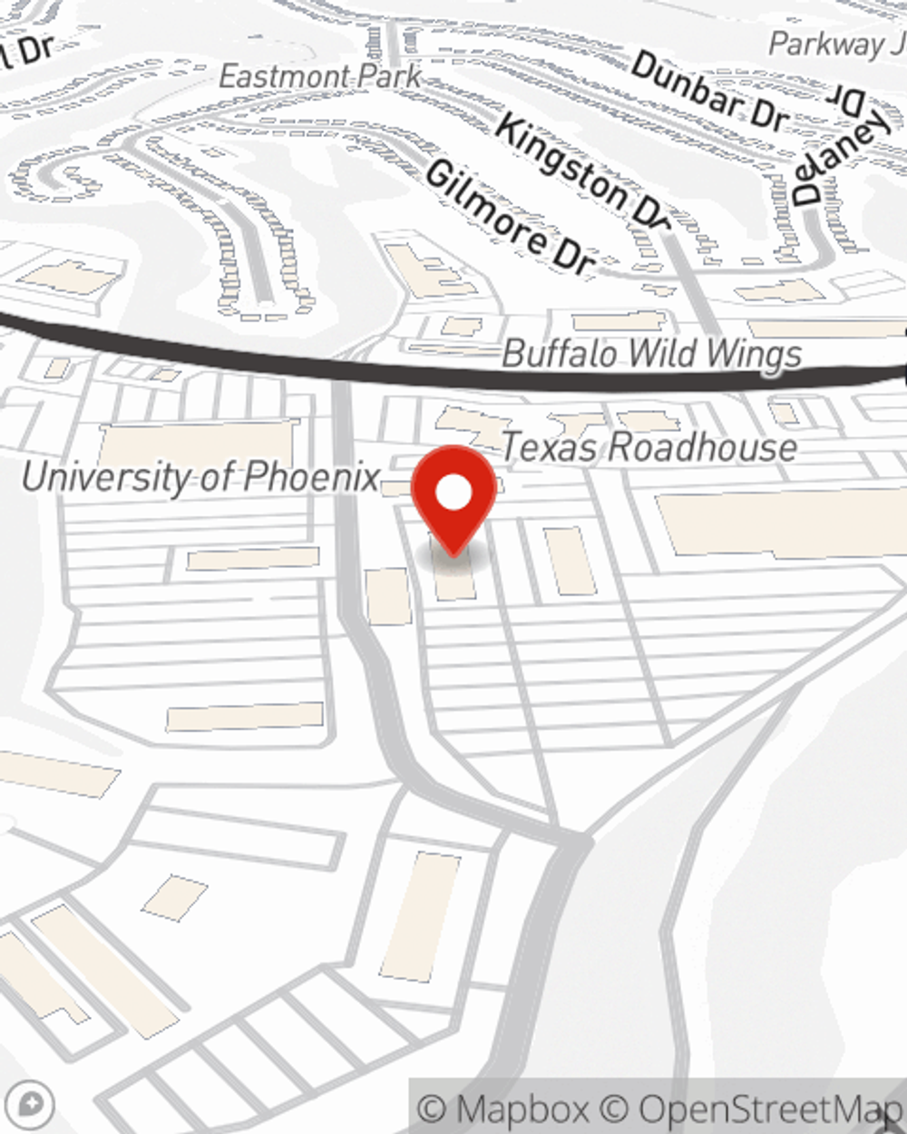 Map showing State Farm Agent T Rankin's office at 400 Penn Center Blvd. Suite 110, Pittsburgh, PA