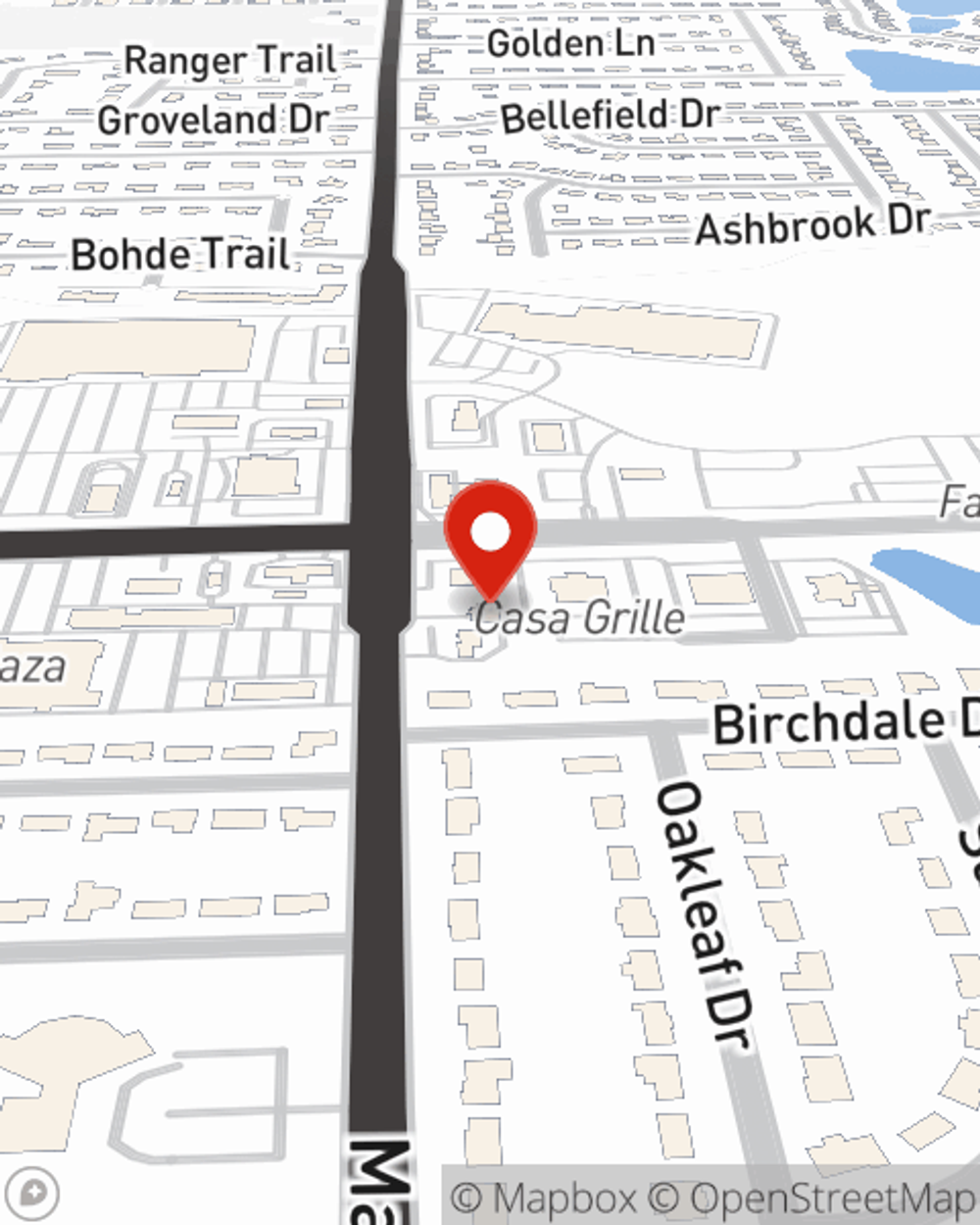 Map showing State Farm Agent Jon Till's office at 4340 Maplecrest Rd Suite 102, Fort Wayne, IN