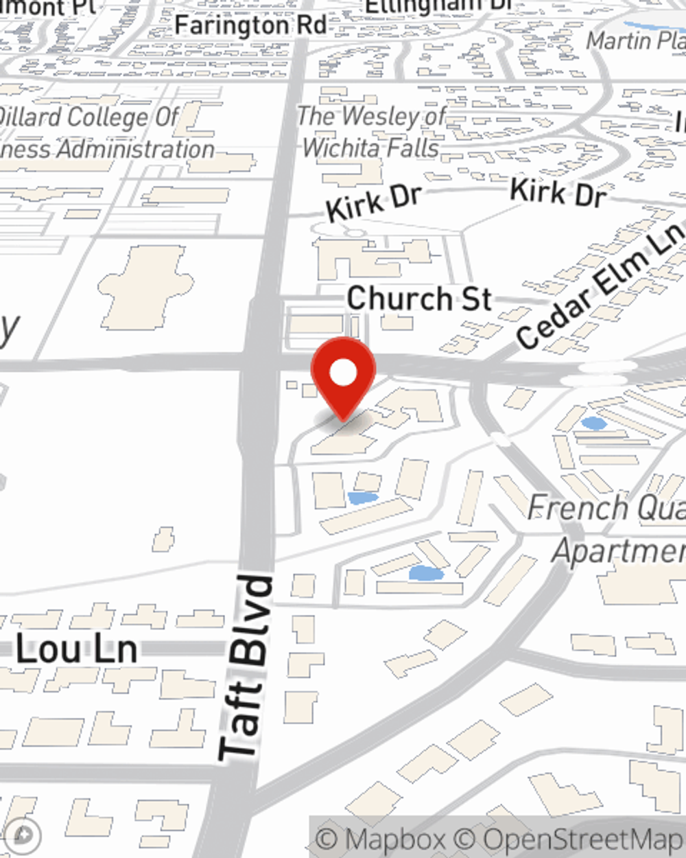 Map showing State Farm Agent's office