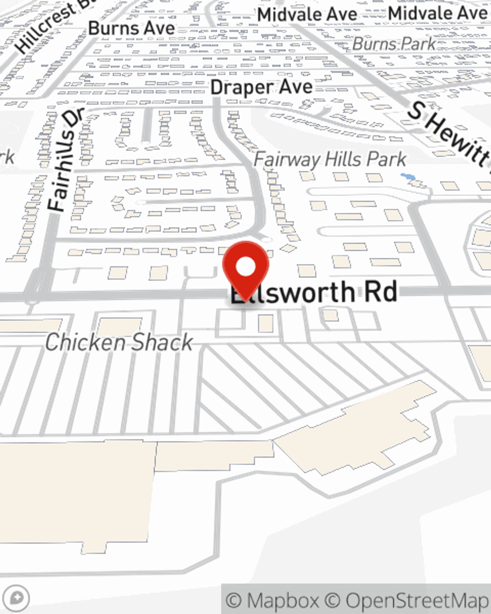 Map showing State Farm Agent Andy Stewart's office at 2411 Ellsworth Rd, Ypsilanti, MI