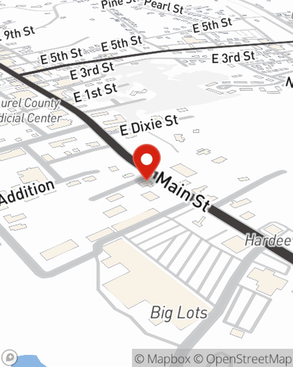 Map showing State Farm Agent Judy Phelps's office at 715 S Main St, London, KY