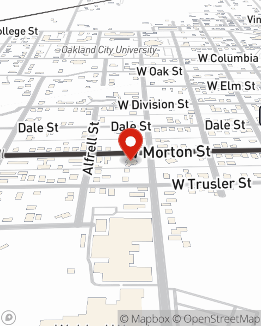 Map showing State Farm Agent Paul Watzlavik's office at 8688 Ruffian Lane Newburgh, IN