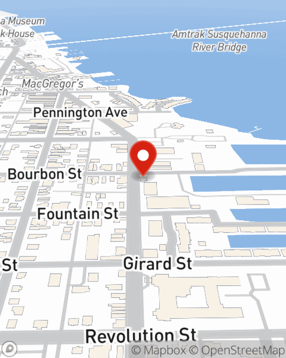Map showing State Farm Agent Tony Persichitti's office at 203 Market Street Suite 202, Havre De Grace, MD