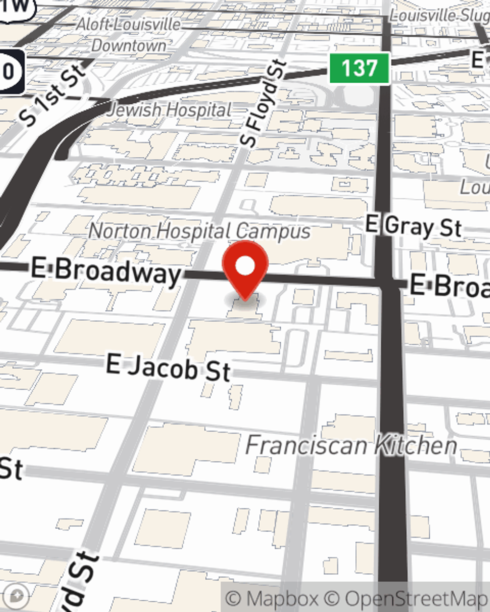 Map showing State Farm Agent's office
