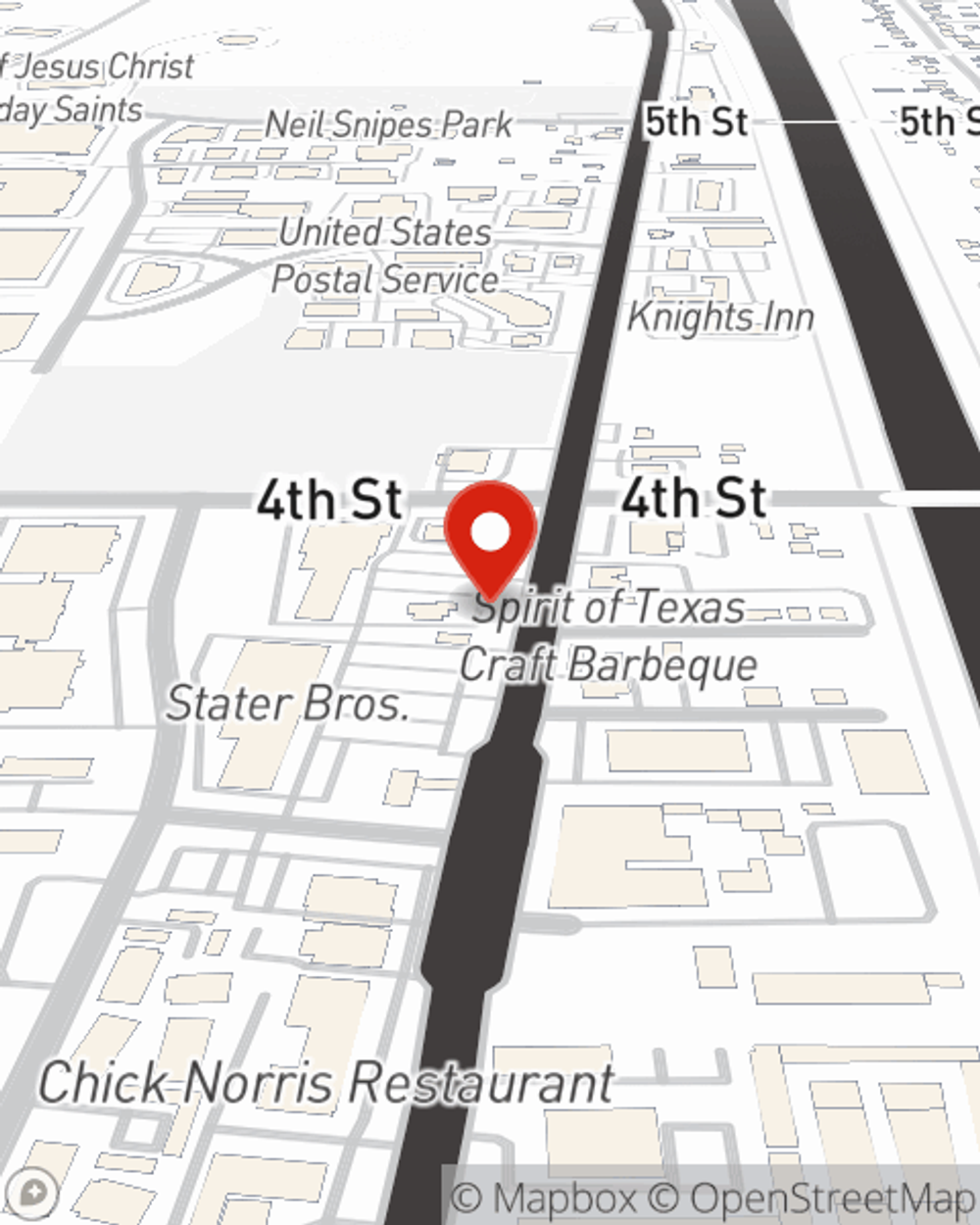 Map showing State Farm Agent Sam Genie's office at 2814 Hamner Ave, Norco, CA