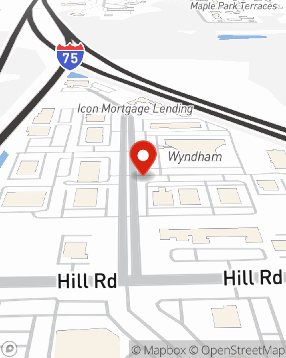 Map showing State Farm Agent Paul Donnelly's office at 5409 Gateway Centre Blvd, Suite C, Flint, MI