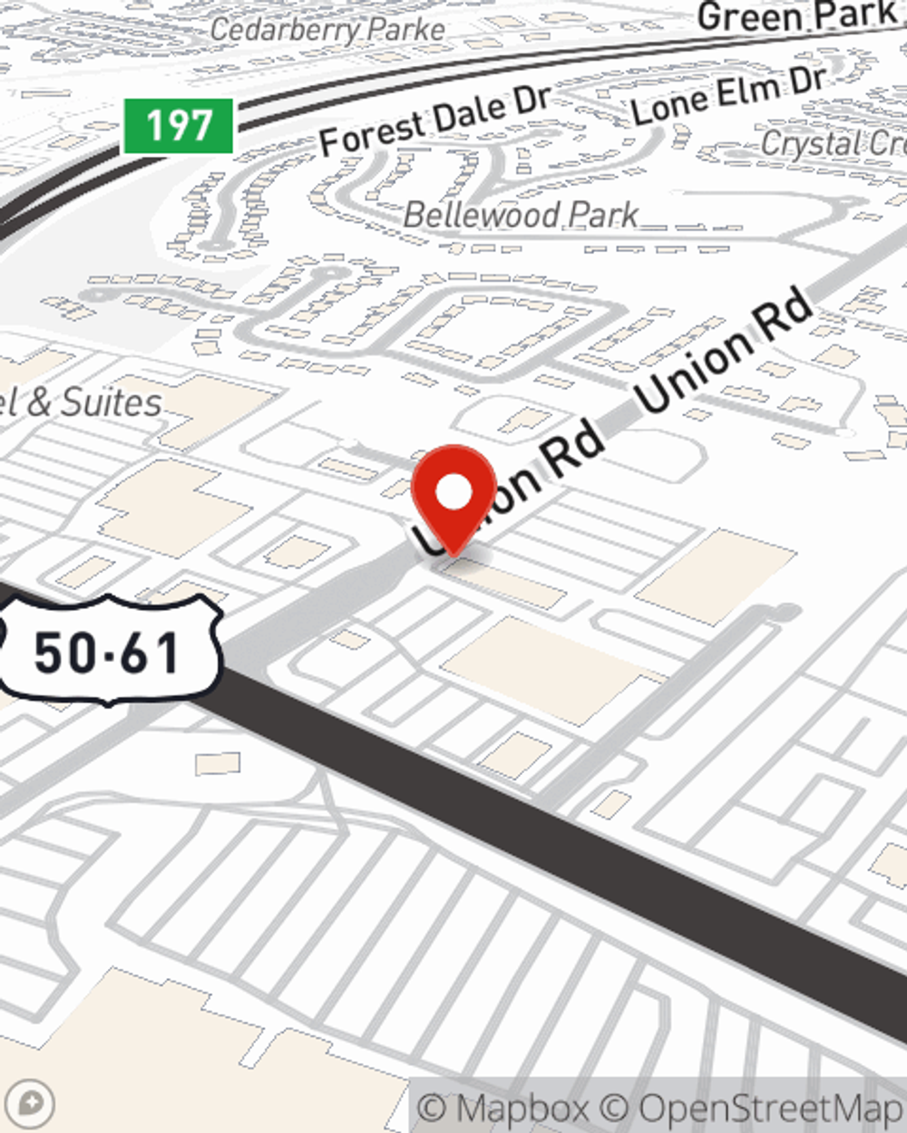 Map showing State Farm Agent Jeremy Mast's office at 3950 Union Road, Saint Louis, MO