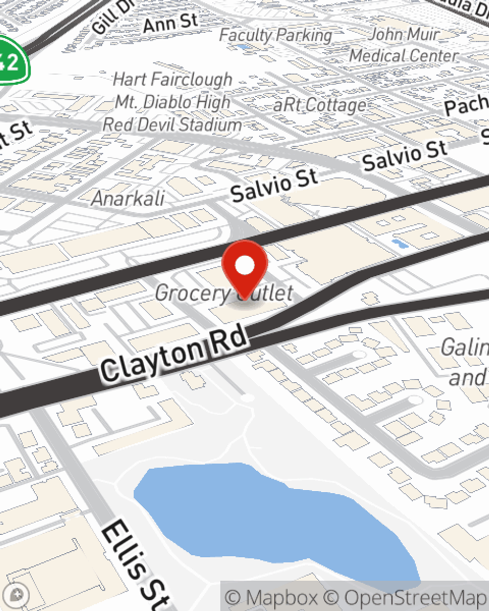 Map showing State Farm Agent Brian Haghighi's office at 1800 Sutter Street Suite 240, Concord, CA