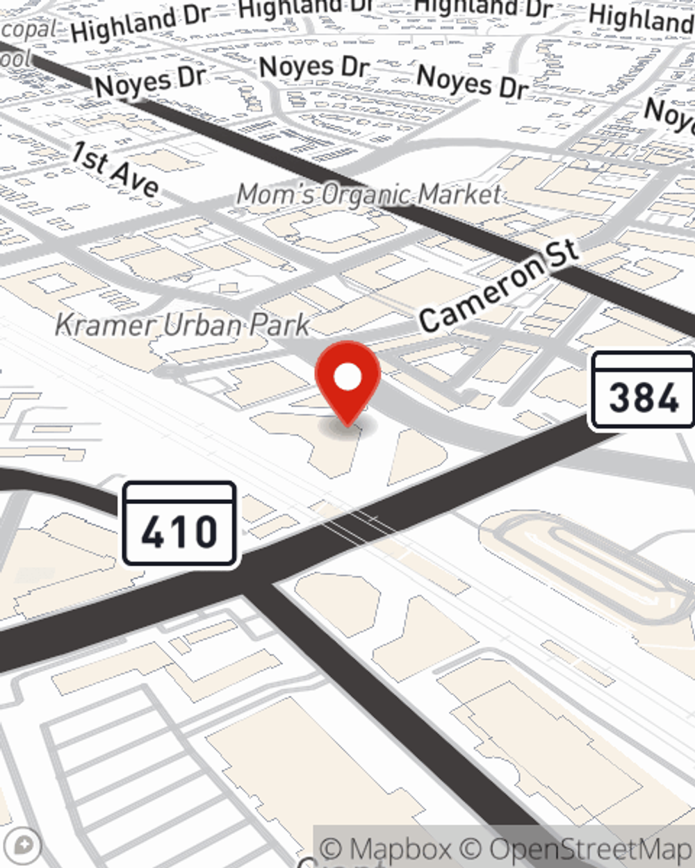 Map showing State Farm Agent's office