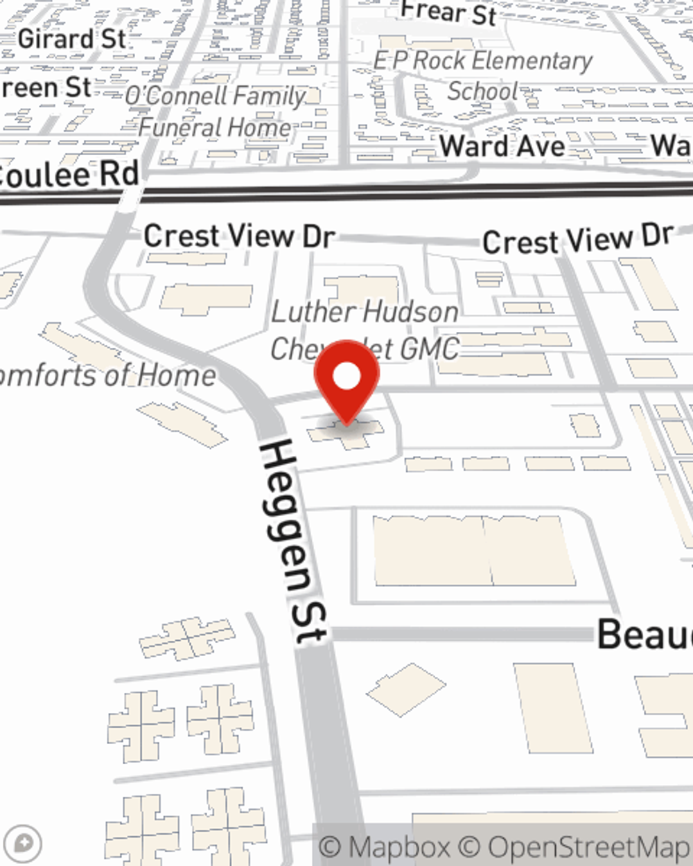 Map showing State Farm Agent Billy Olander's office at 1200 Hosford Street Suite 205, Hudson, WI