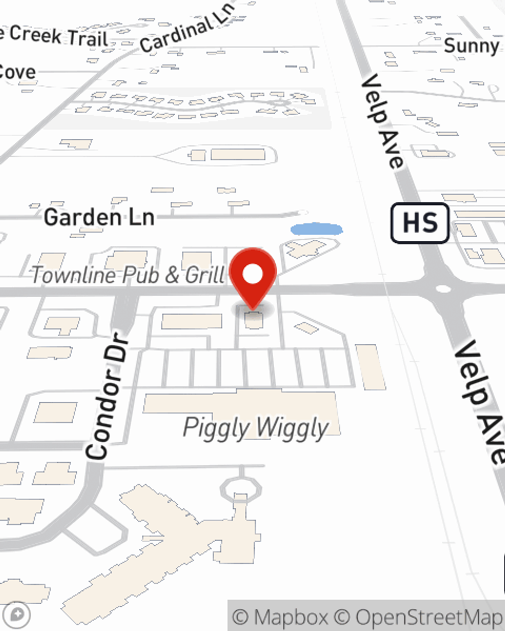 Map showing State Farm Agent Jack Grable's office at 2475 Lineville Road, STE A, Green Bay, WI
