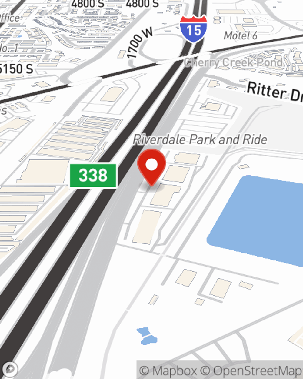 Map showing State Farm Agent Dave Hardman's office at 5400 Freeway Park Dr, Riverdale, UT