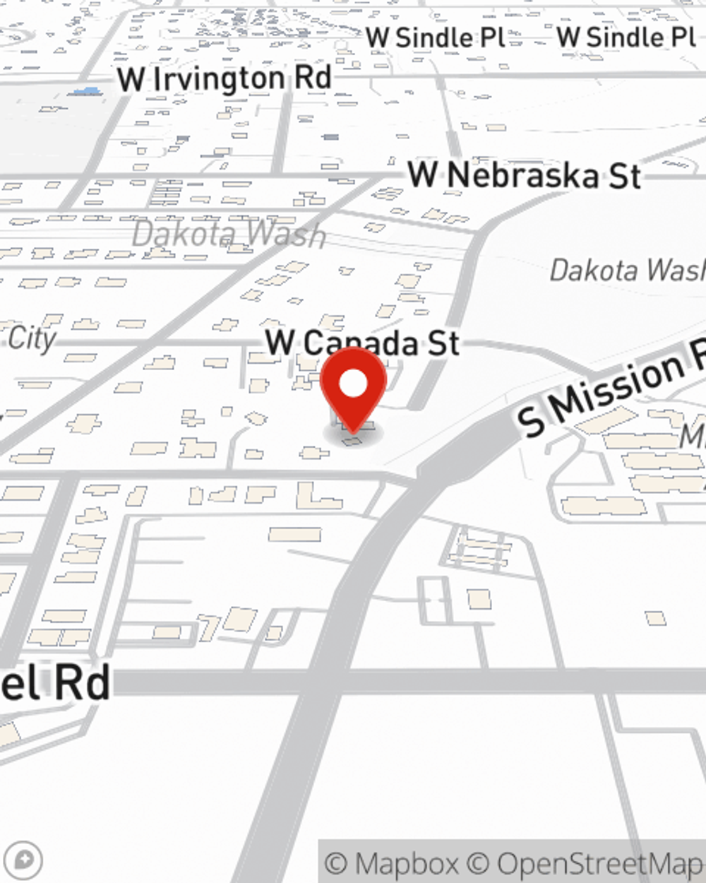Map showing State Farm Agent Mike Severson's office at 2160 W Holladay St, Tucson, AZ
