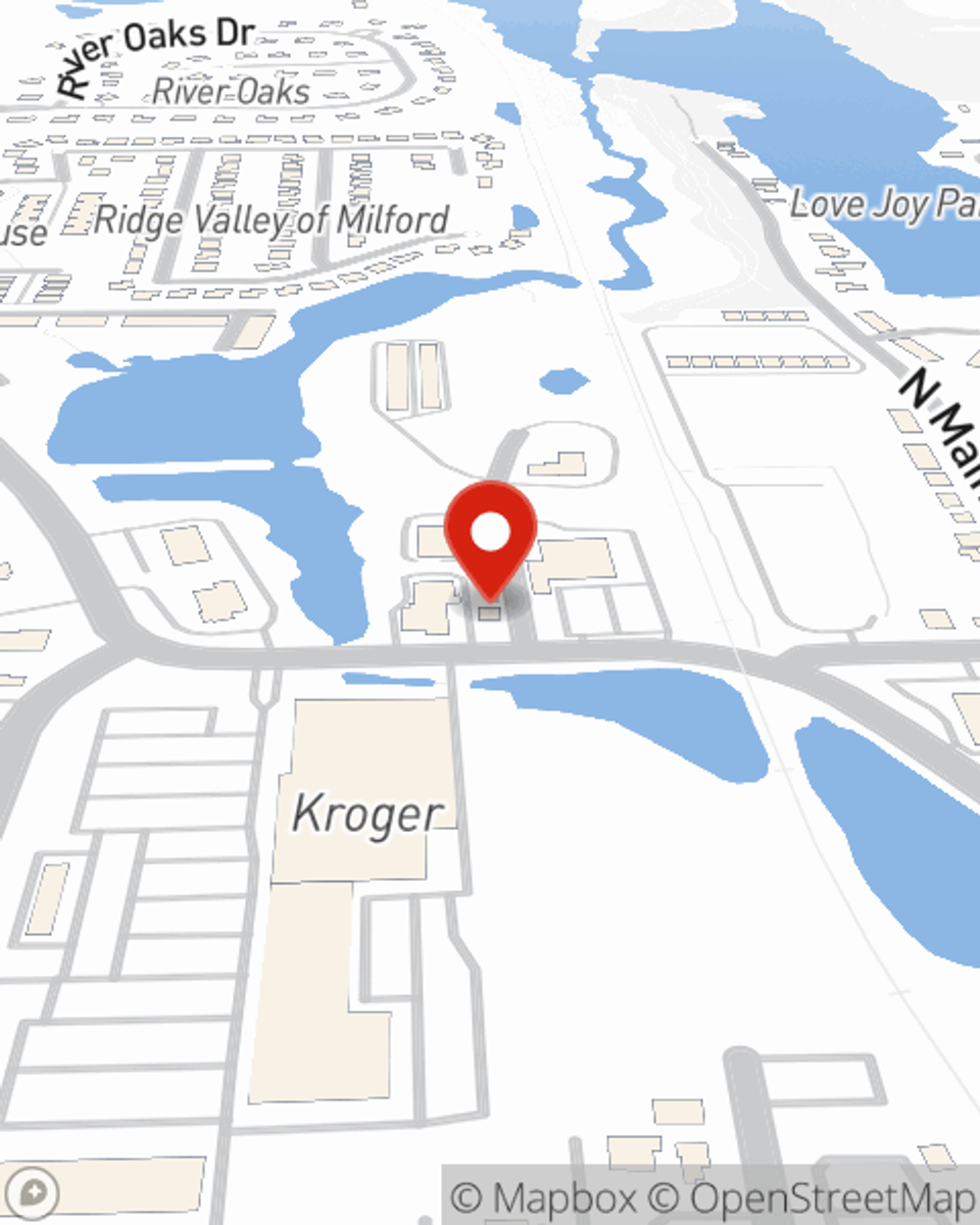 Map showing State Farm Agent Michael Brewis's office at 320 W. Summit St., Milford, MI