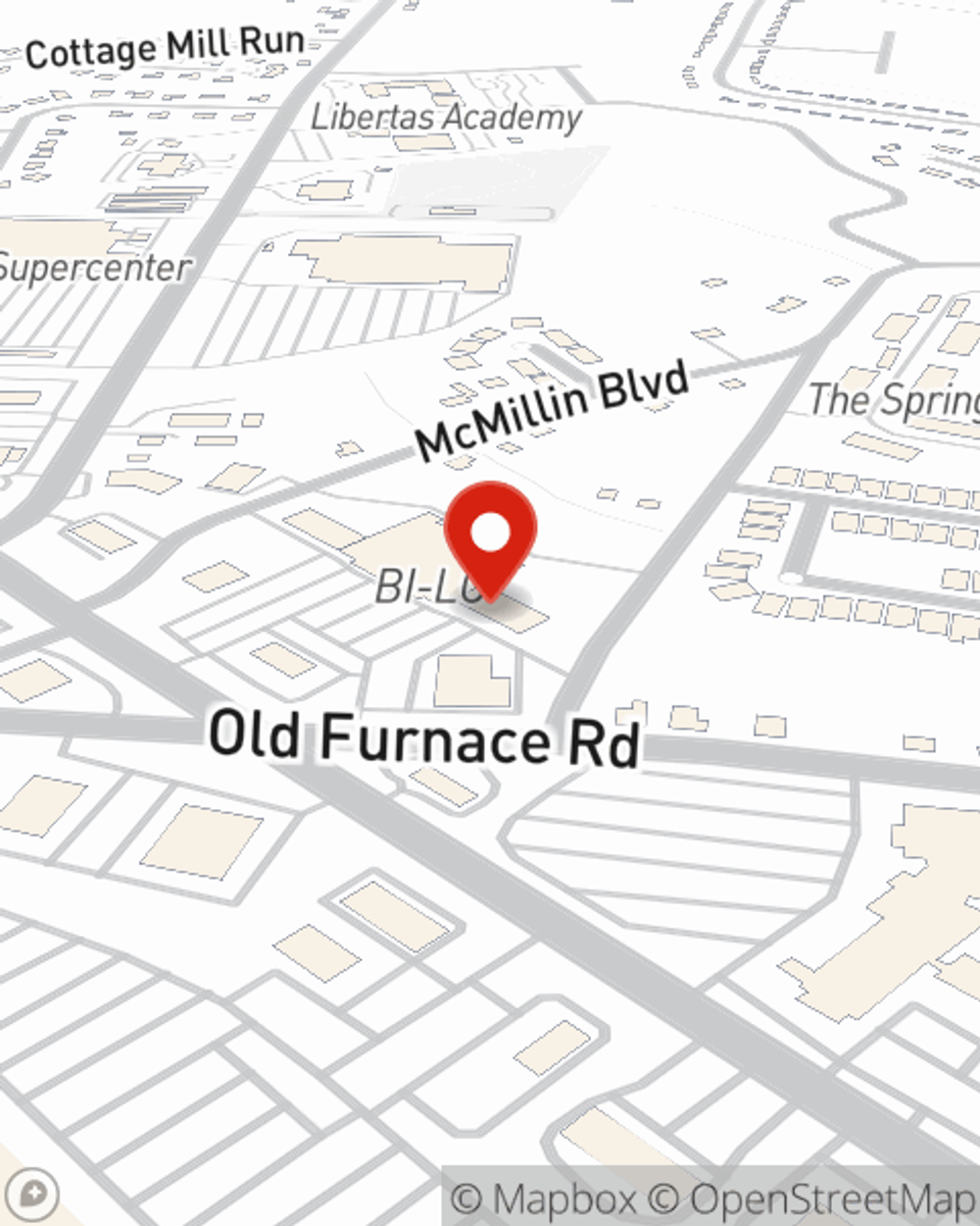 Map showing State Farm Agent John Bruner's office at 3720 Boiling Springs Road Suite L, Boiling Spgs, SC