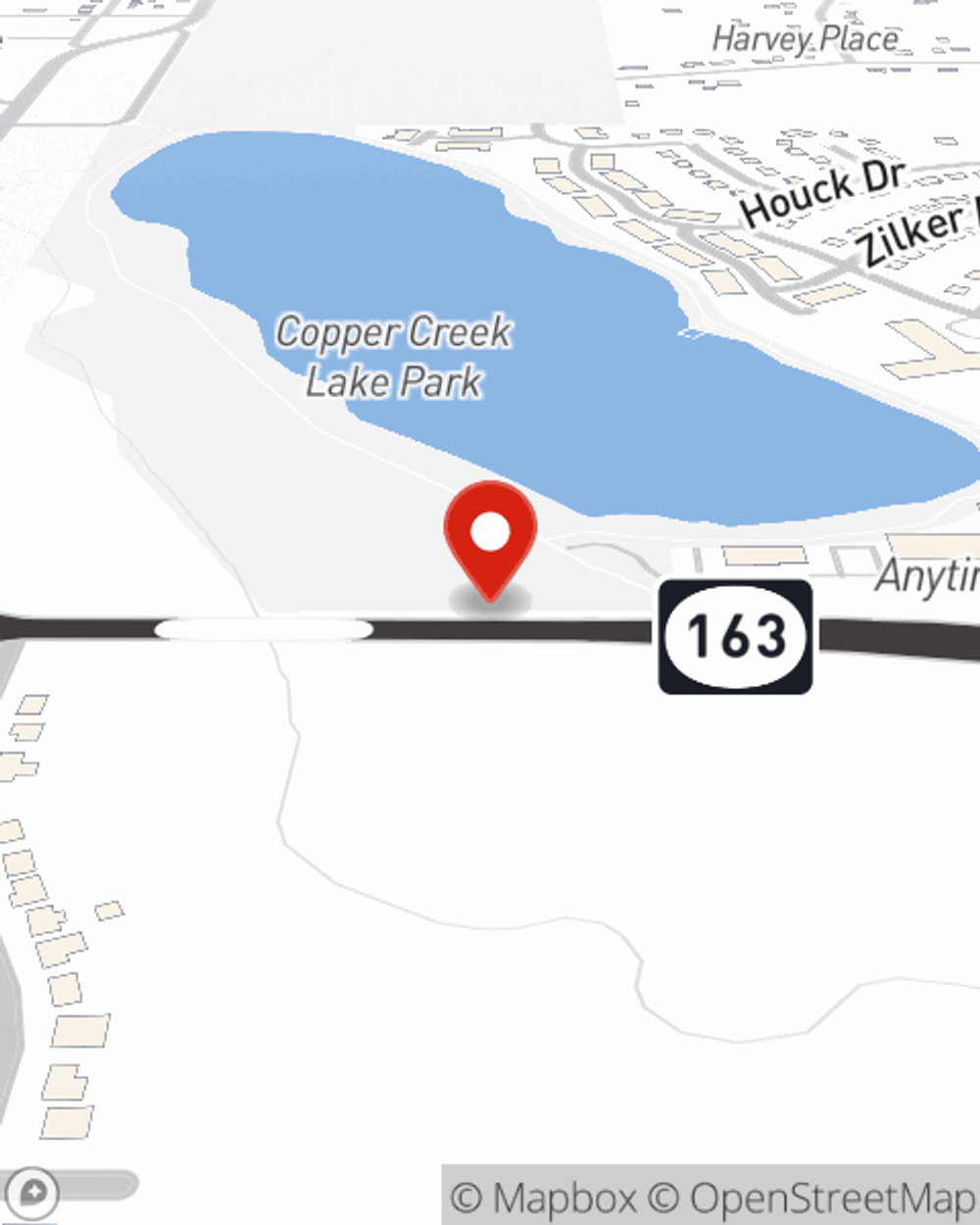 Map showing State Farm Agent's office
