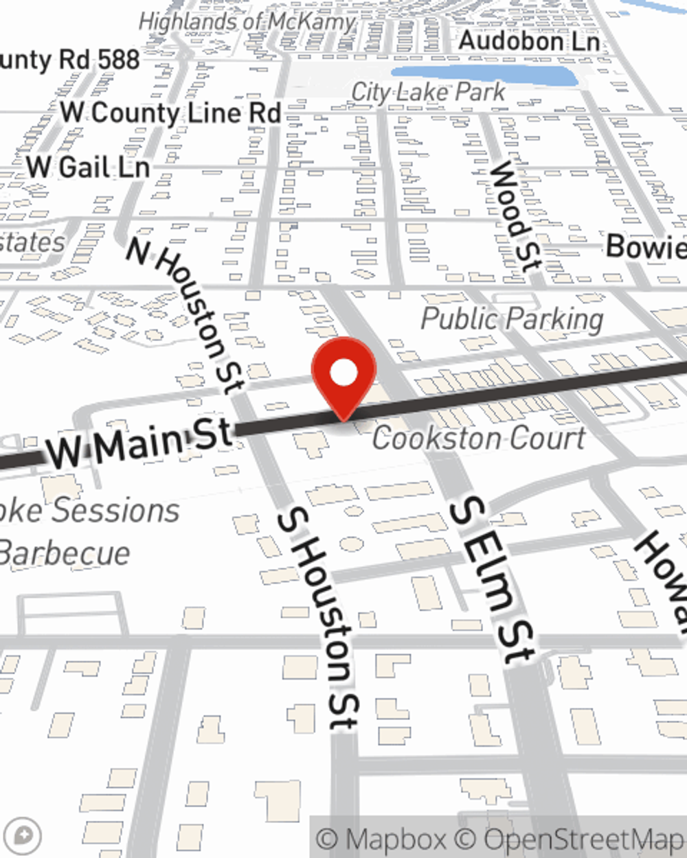 Map showing State Farm Agent Kari Hargrave's office at 109 W Main Street, Suite A, Royse City, TX