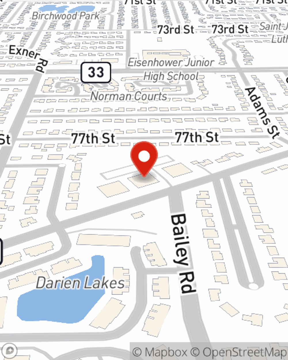 Map showing State Farm Agent Ryan Wahlheim's office at 1450 Plainfield Road Suite 7, Darien, IL
