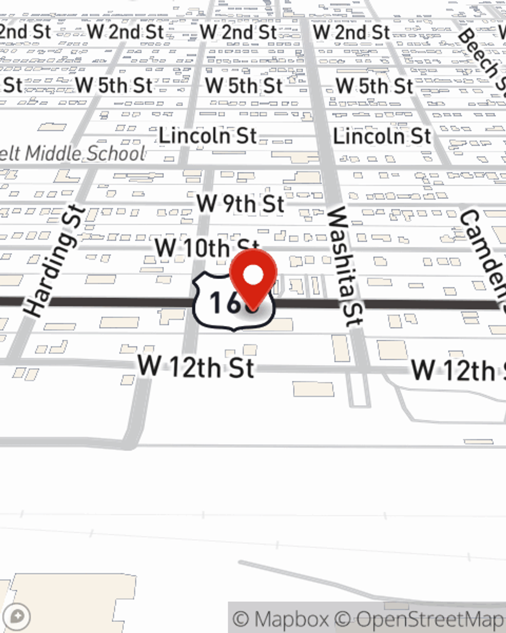 Map showing State Farm Agent's office