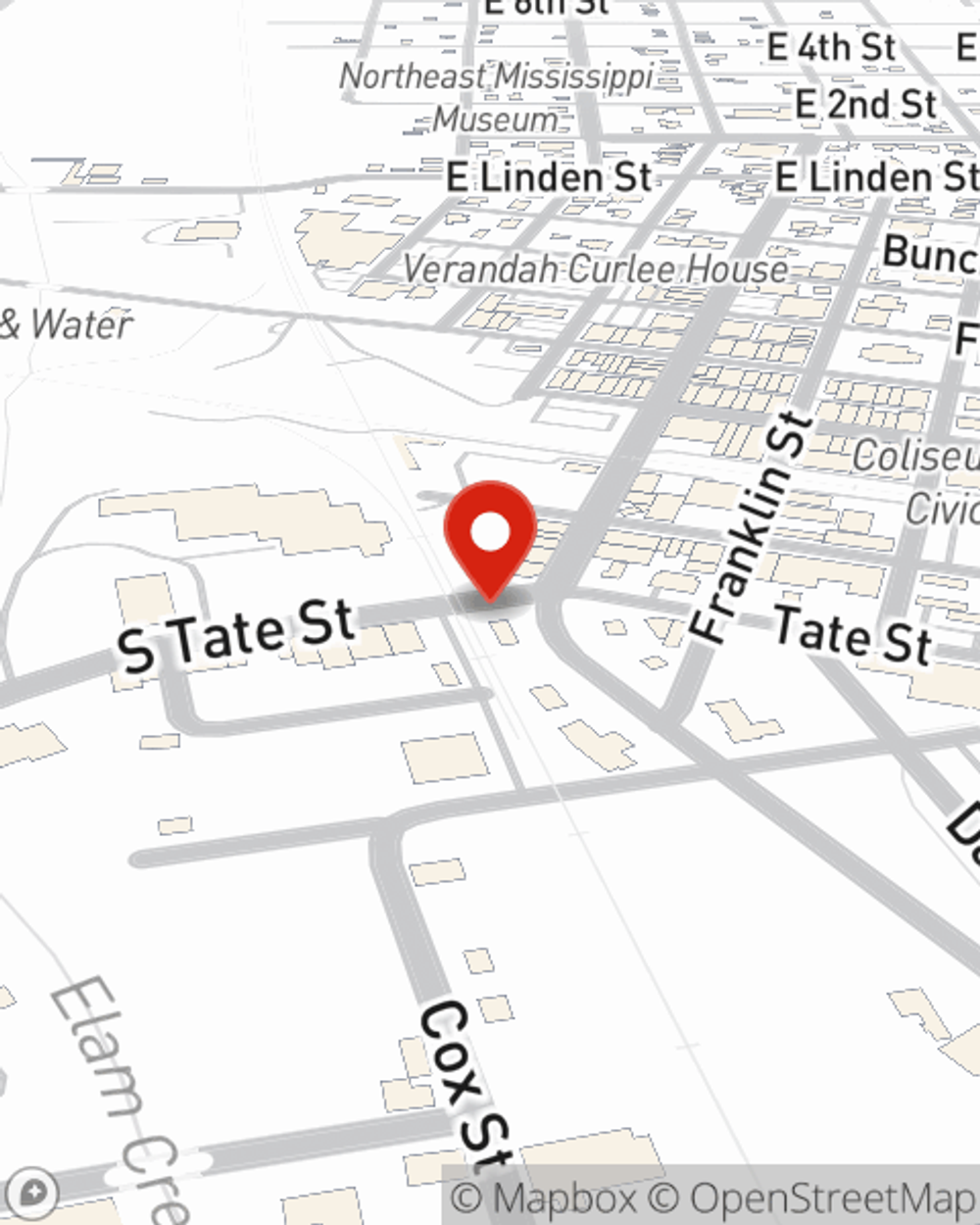 Map showing State Farm Agent's office