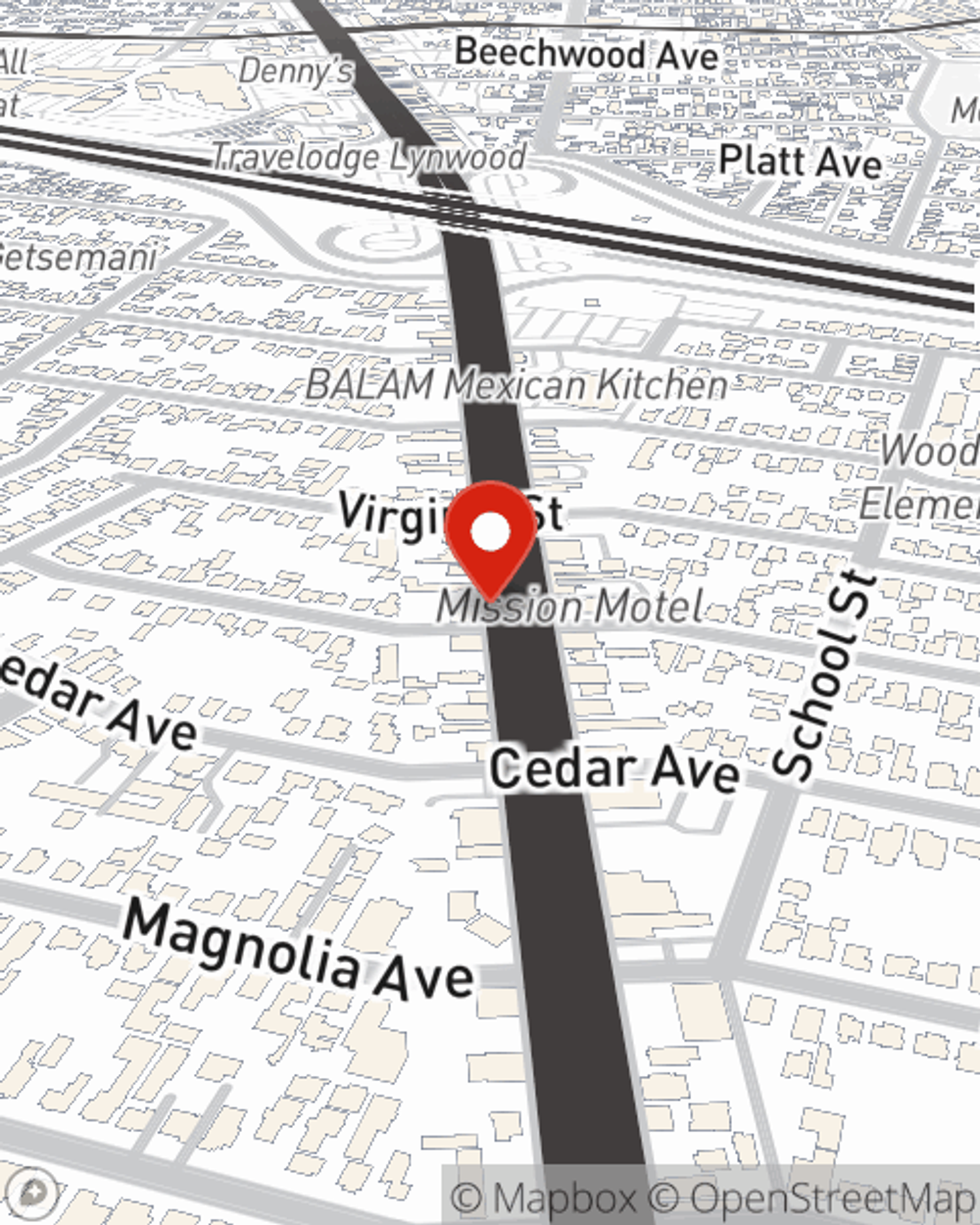Map showing State Farm Agent's office