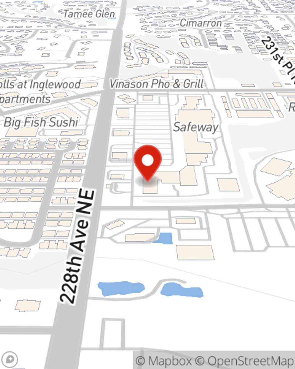 Map showing State Farm Agent's office