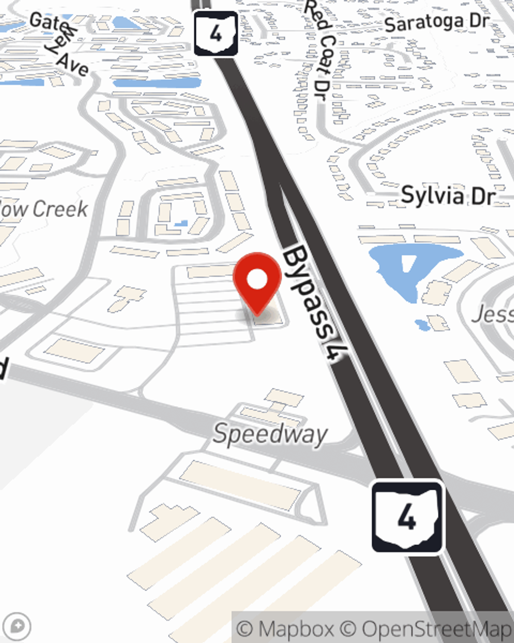 Map showing State Farm Agent Mellisa Vasquez's office at 3320 Tylersville Road, Hamilton, OH