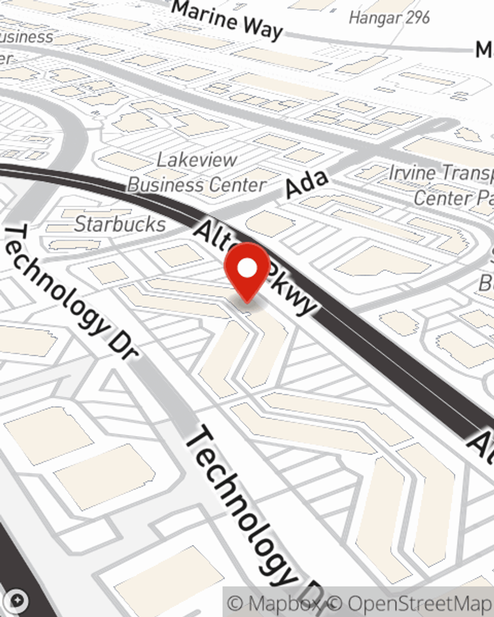 Map showing State Farm Agent Charles Do's office at 18 Technology, Suite 136, Irvine, CA