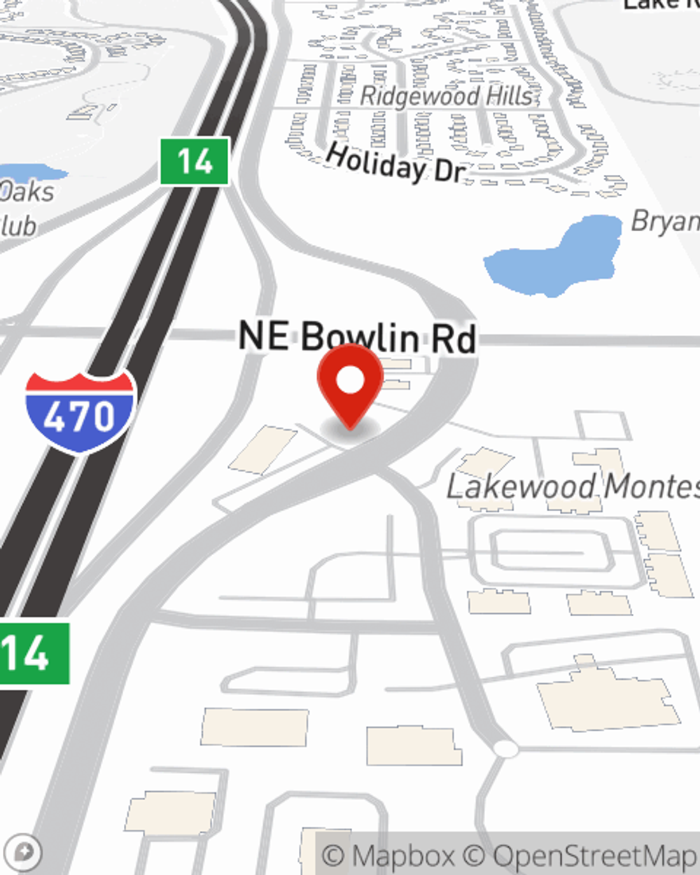 Map showing State Farm Agent Ted Miller's office at 5004 NE Lakewood Way, Lee's Summit, MO