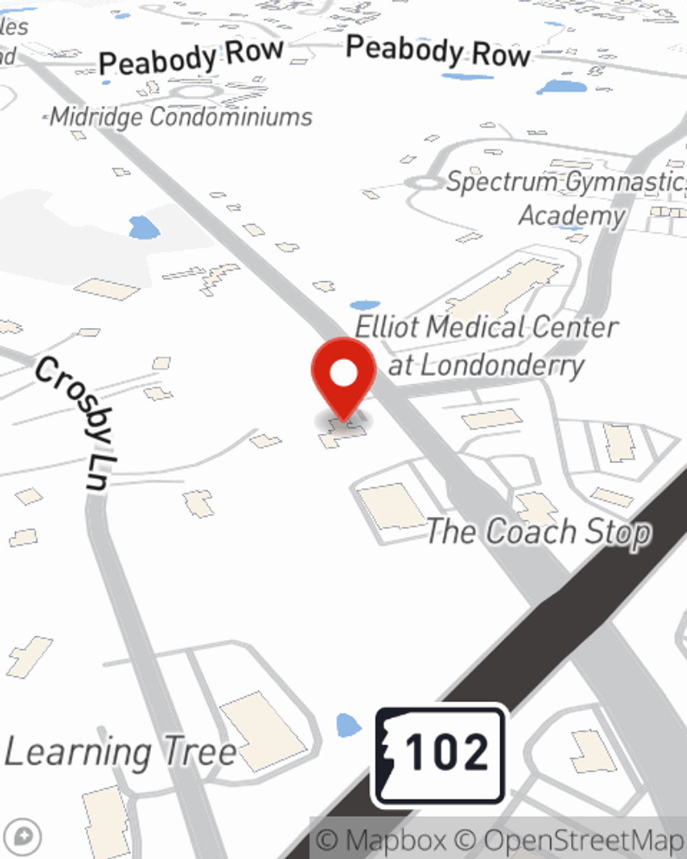 Map showing State Farm Agent Alysia Hare's office at 183 Mammoth Road # A Londonderry, NH