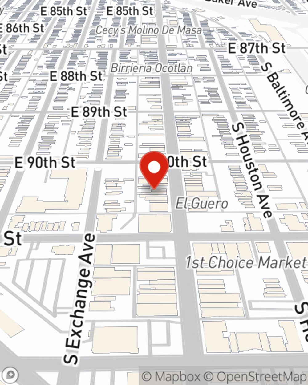 Map showing State Farm Agent Albert Garcia's office at 9024 S Commercial Avenue, Chicago, IL
